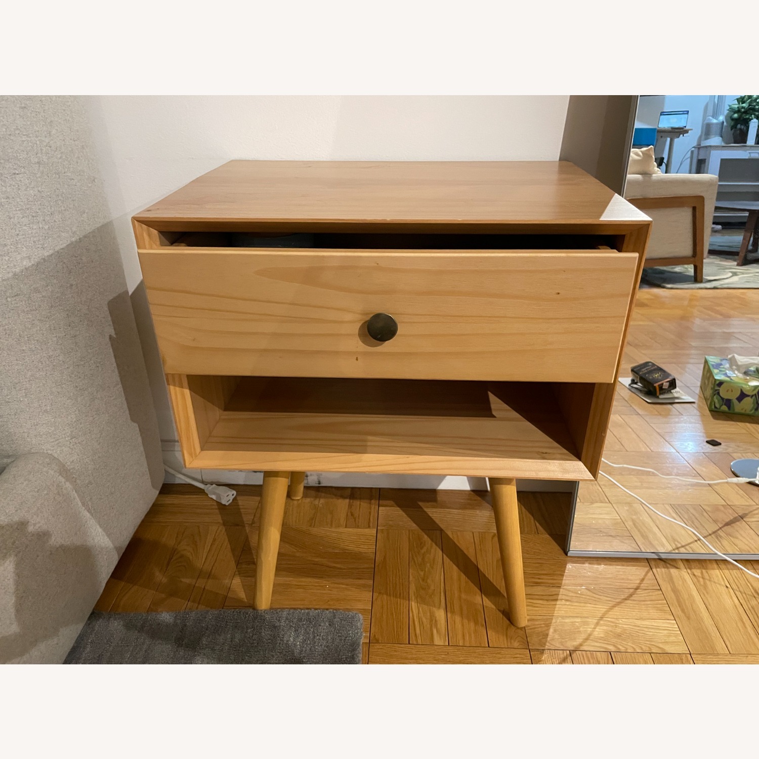 Light Brown Wood Nightstands - image-3