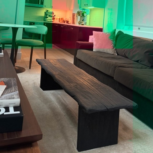 Used Black Unique Farmhouse Coffee Table for sale on AptDeco