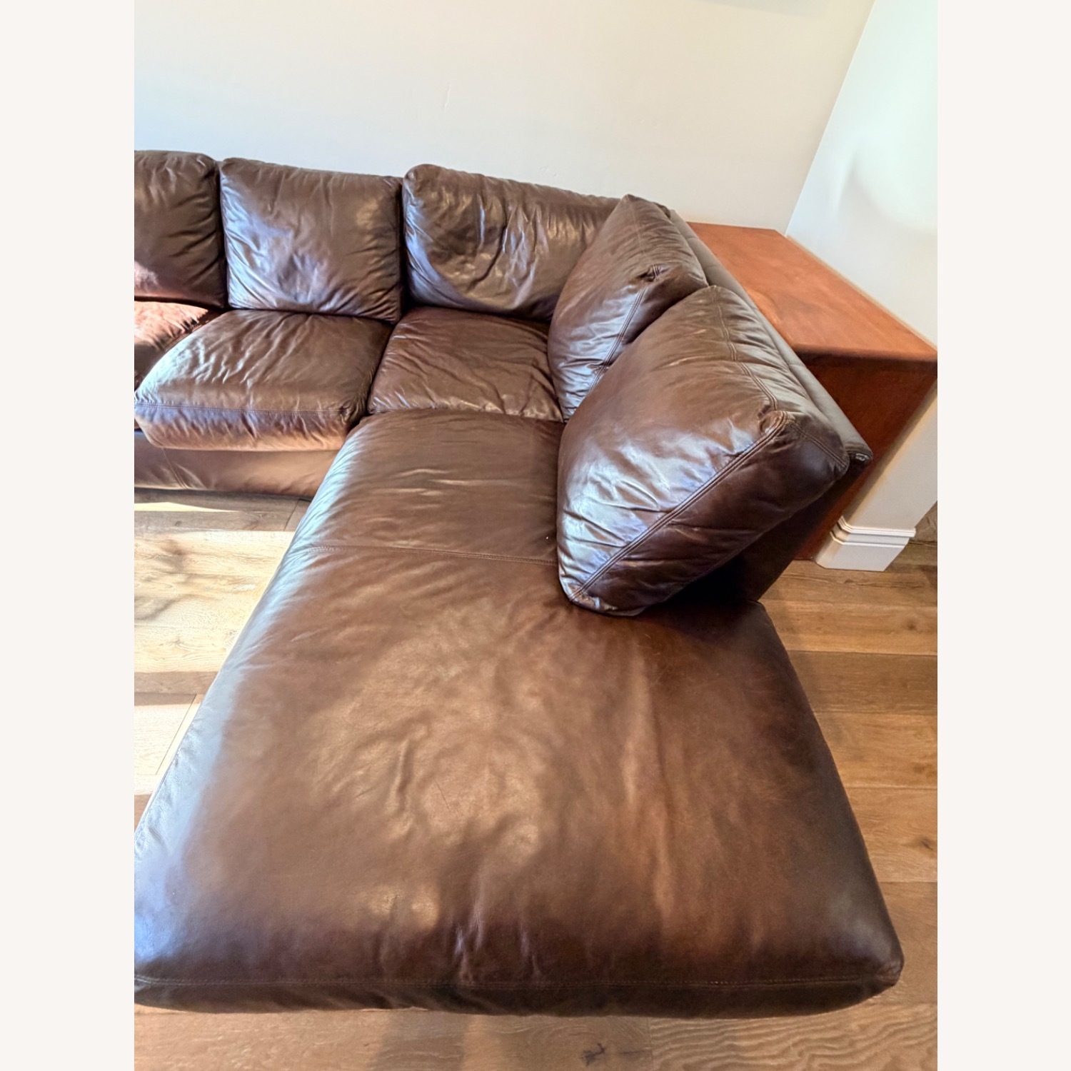 Arizona Leather Dark Brown 3+ Piece Sectional - image-2