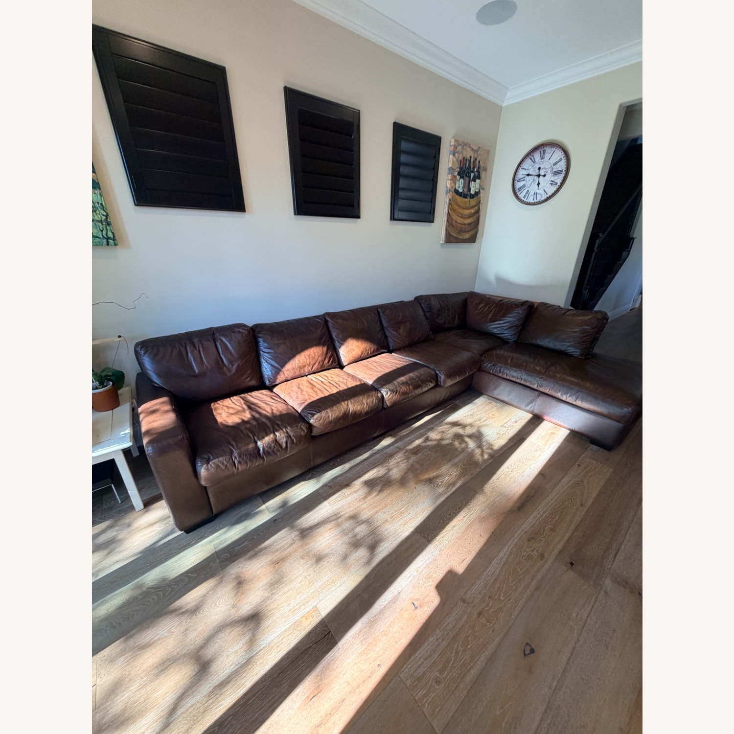 Arizona Leather Dark Brown 3+ Piece Sectional - image-3