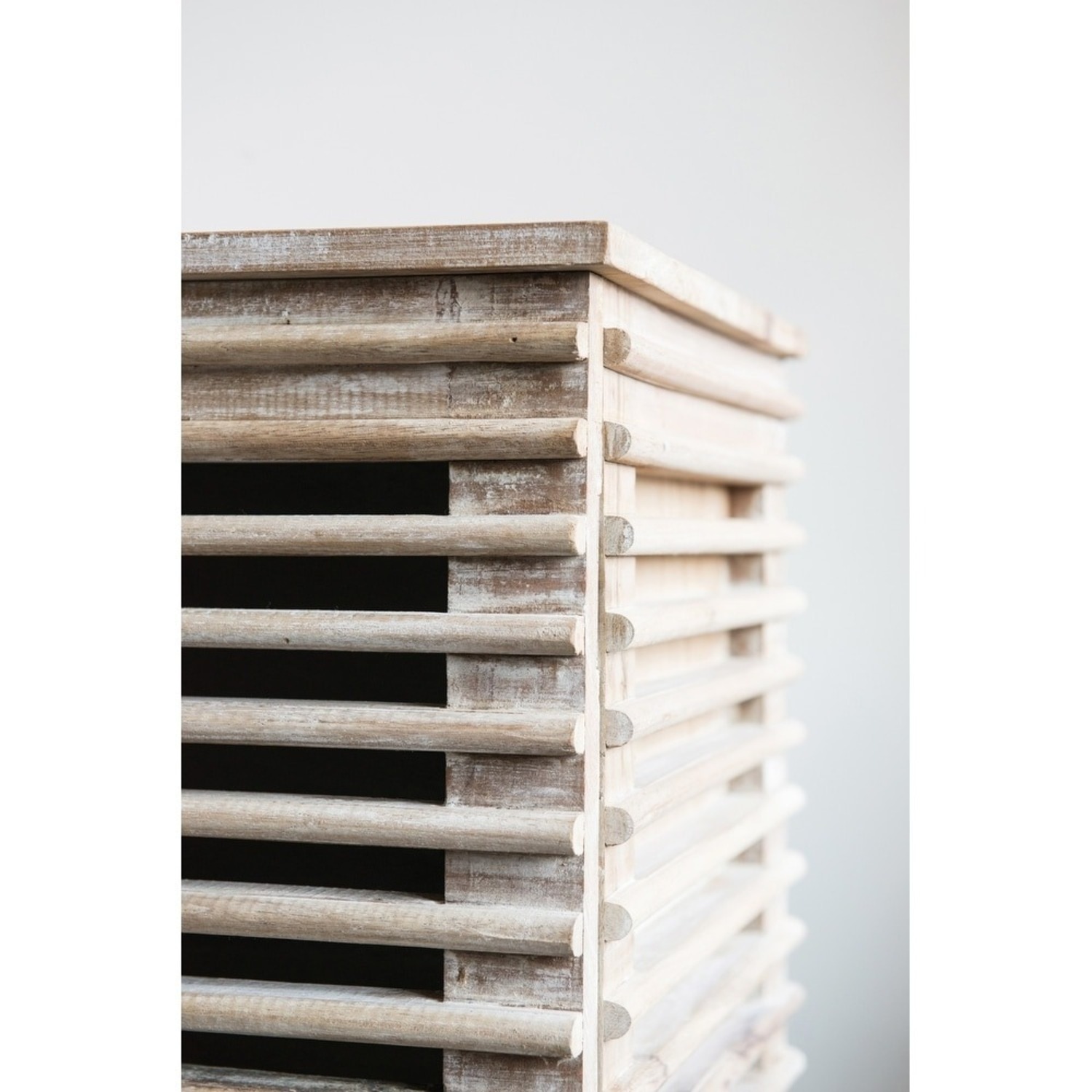Solid Reclaimed Wood Slat Storage Cabinet - image-2