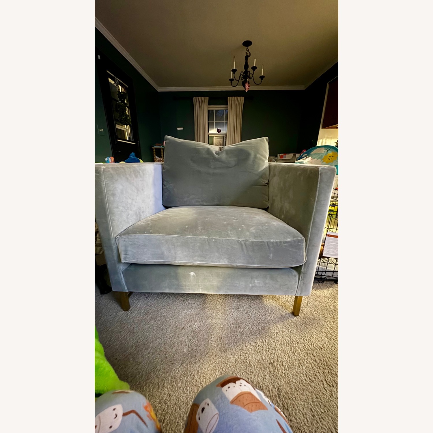 Arhaus Bench Made Light Gray Armchair - image-4