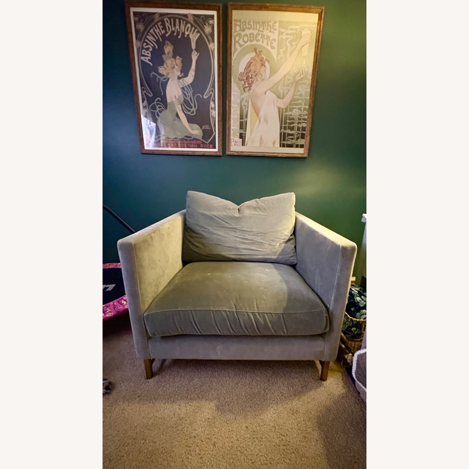 Arhaus Bench Made Light Gray Armchair - image-1