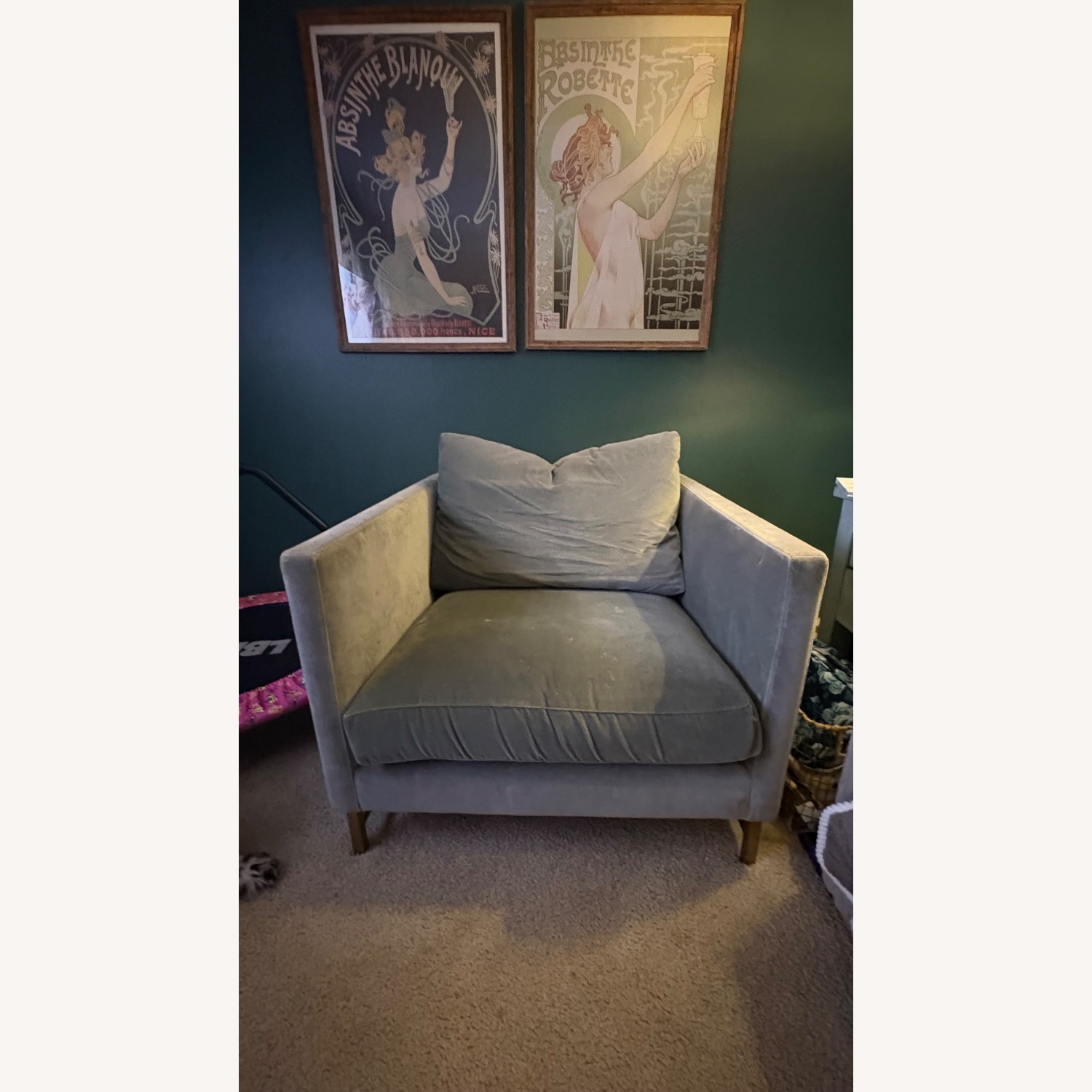 Arhaus Bench Made Light Gray Armchair - image-2