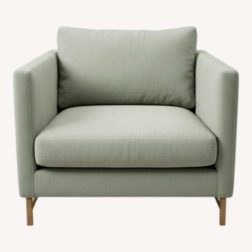 Used Arhaus Bench Made Light Gray Armchair for sale on AptDeco