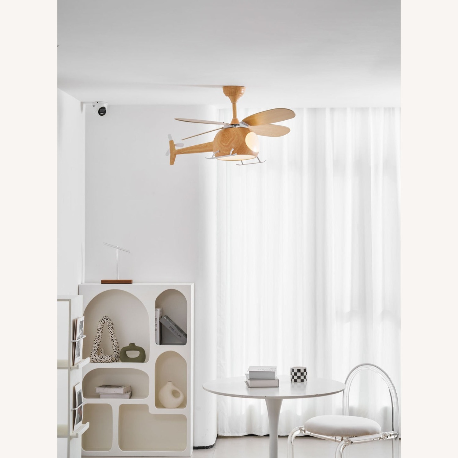 Natural Wood Ceiling Lamp - image-2