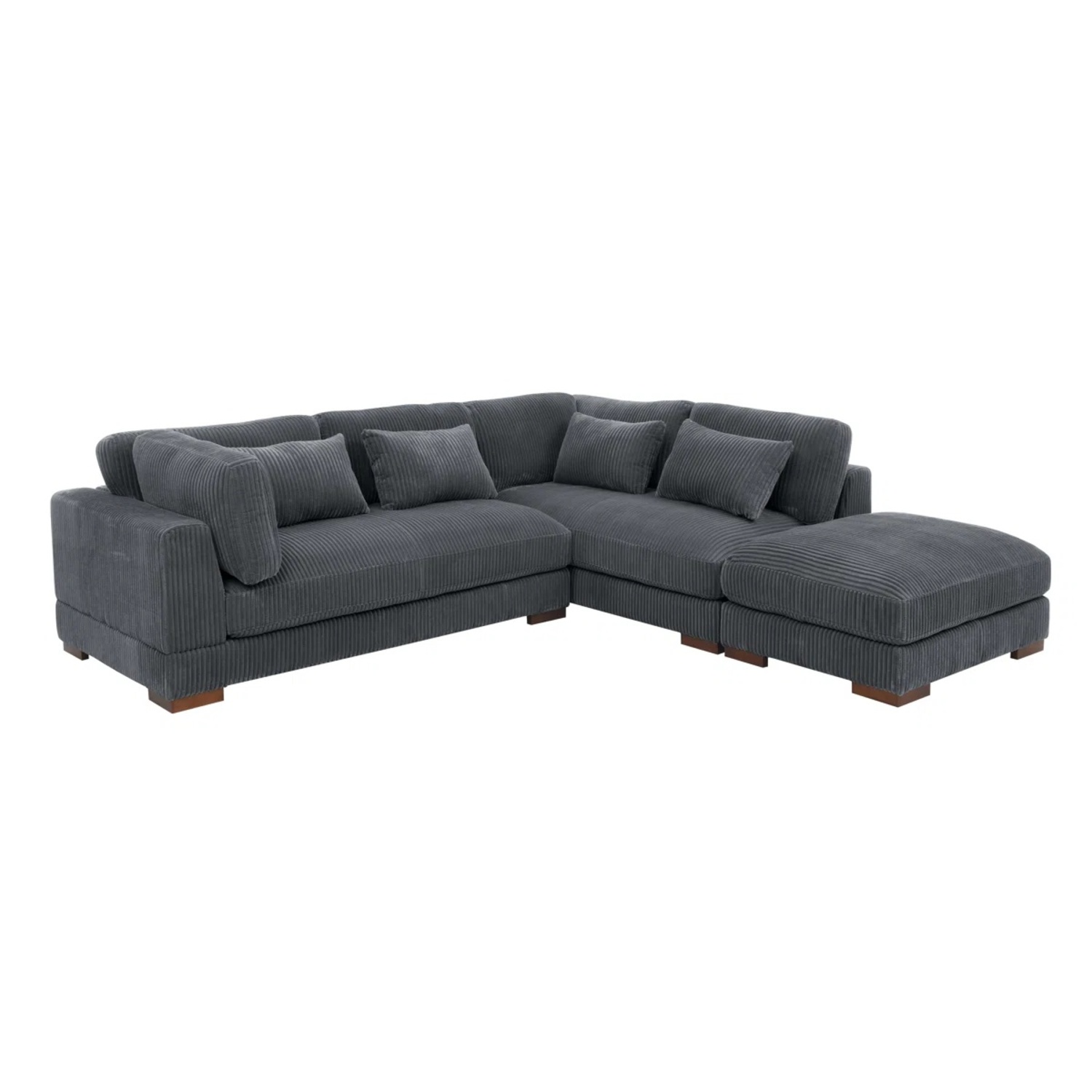 Wayfair Dark Gray 3+ Piece Sectional - image-8
