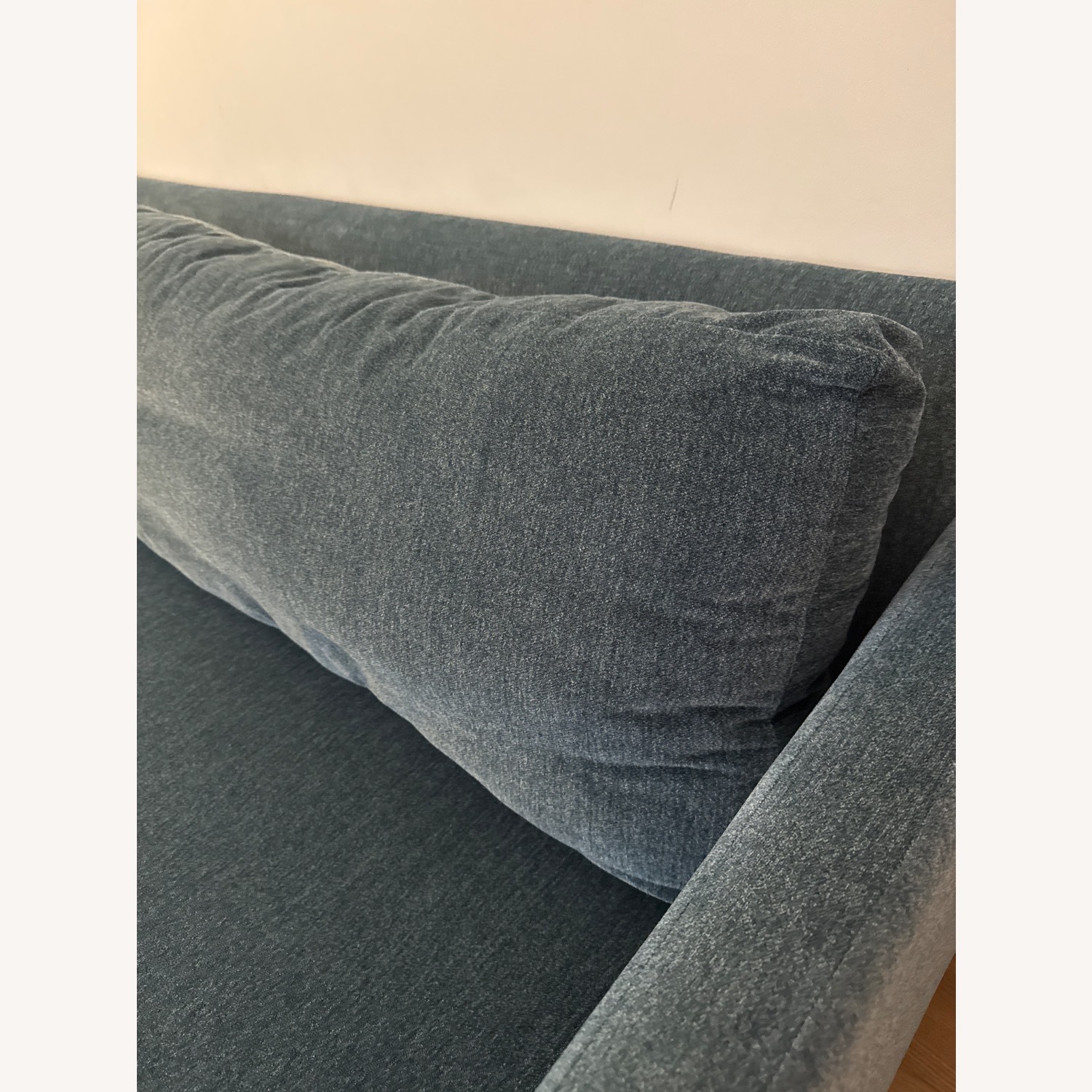 Crate & Barrel Blue Fabric 3+ Seater Sofa - image-4