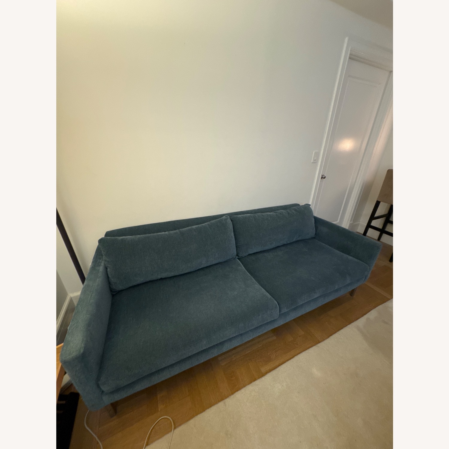 Crate & Barrel Blue Fabric 3+ Seater Sofa - image-3