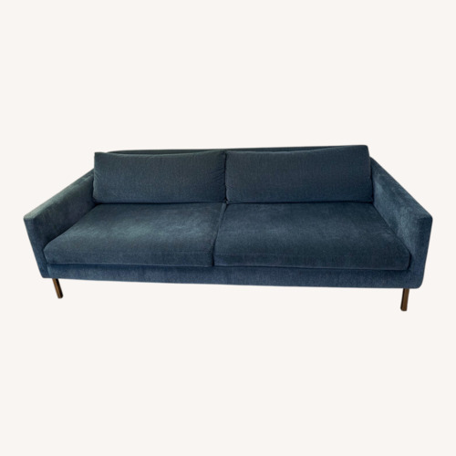 Used Crate & Barrel Blue Fabric 3+ Seater Sofa for sale on AptDeco