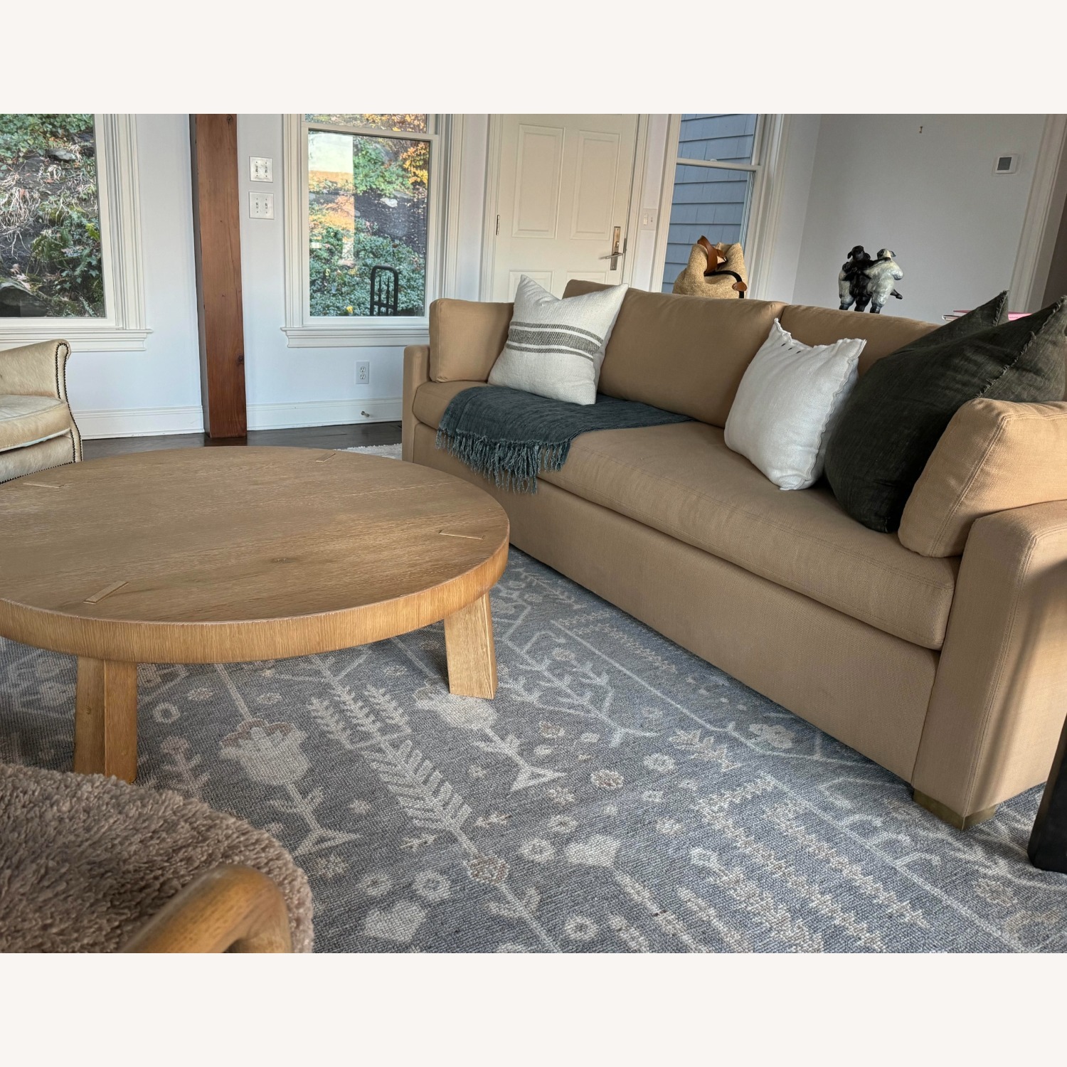 Restoration Hardware Belgian Track Arm Bench-Cushion Sofa - image-3