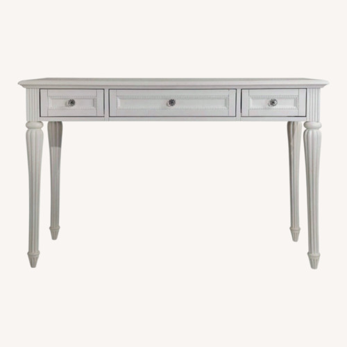 Used Bob's Discount Furniture Madelyn White 3 Drawer Desk for sale on AptDeco