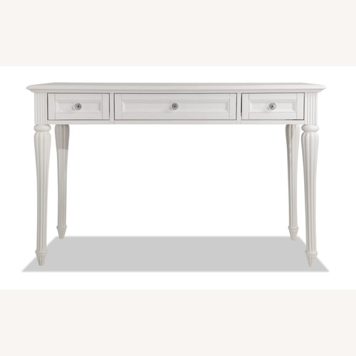 Used Bob's Discount Furniture Madelyn White 3 Drawer Desk for sale on AptDeco