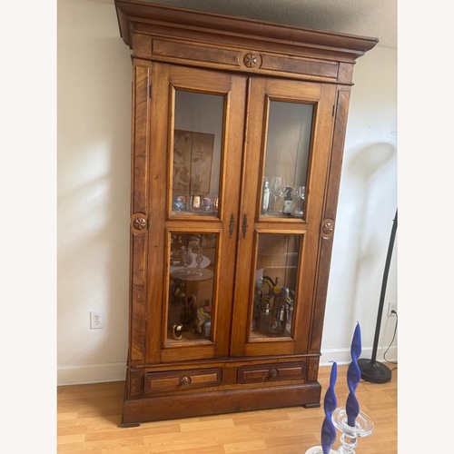 Used Vintage Handcrafted in Mexico Solid Wood Armoire  for sale on AptDeco