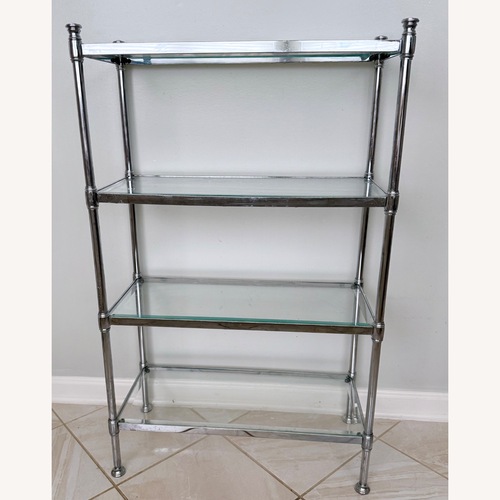 Used Restoration Hardware Glass Etagere for sale on AptDeco