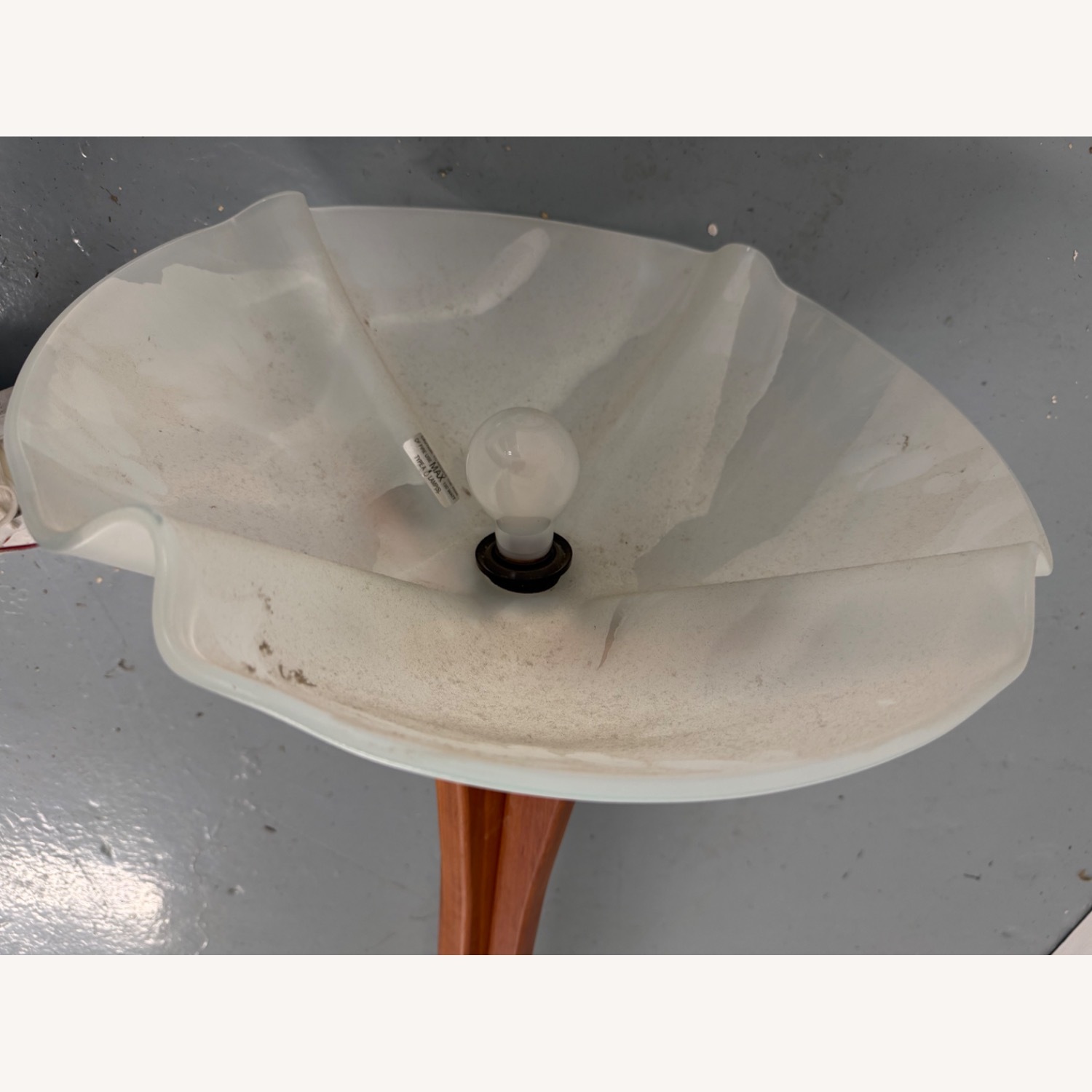 Vintage/Antique Natural Wood Floor Lamp - image-8