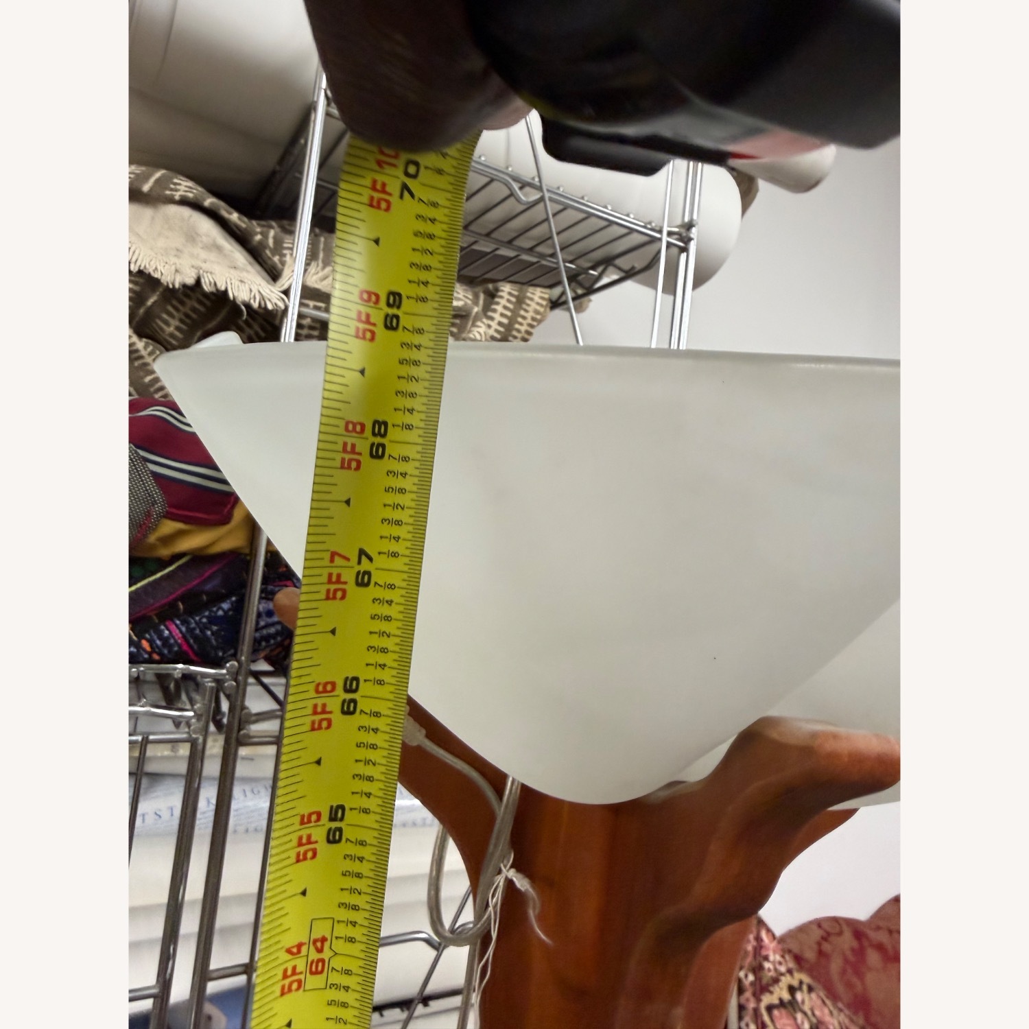 Vintage/Antique Natural Wood Floor Lamp - image-5