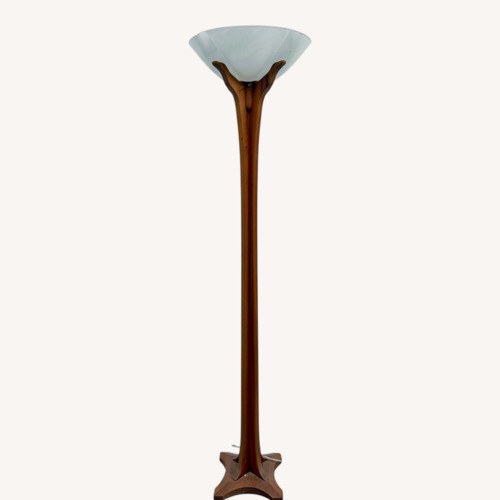 Used Vintage/Antique Natural Wood Floor Lamp for sale on AptDeco