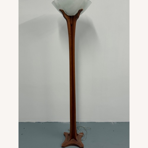 Used Vintage/Antique Natural Wood Floor Lamp for sale on AptDeco