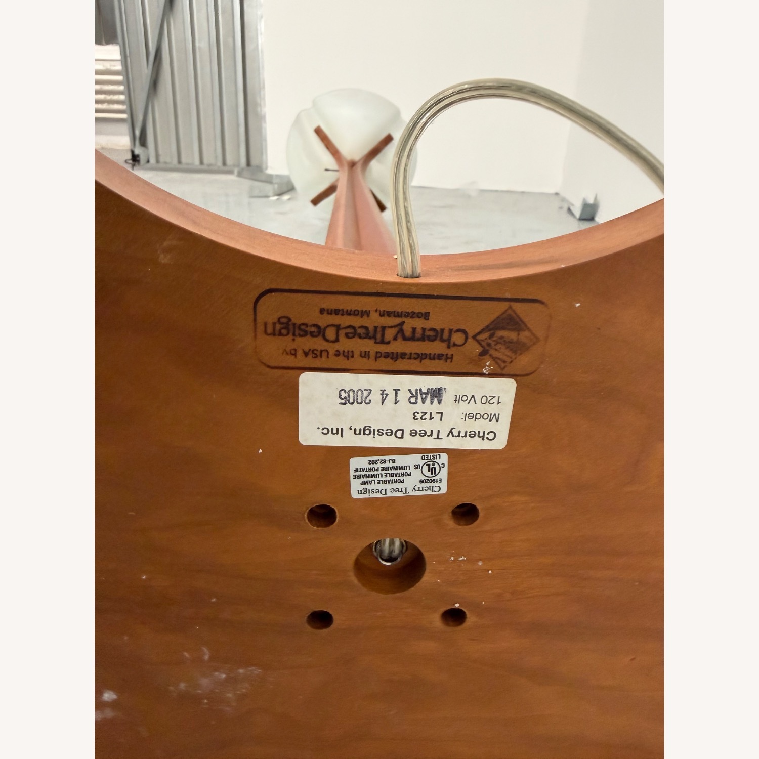 Vintage/Antique Natural Wood Floor Lamp - image-7