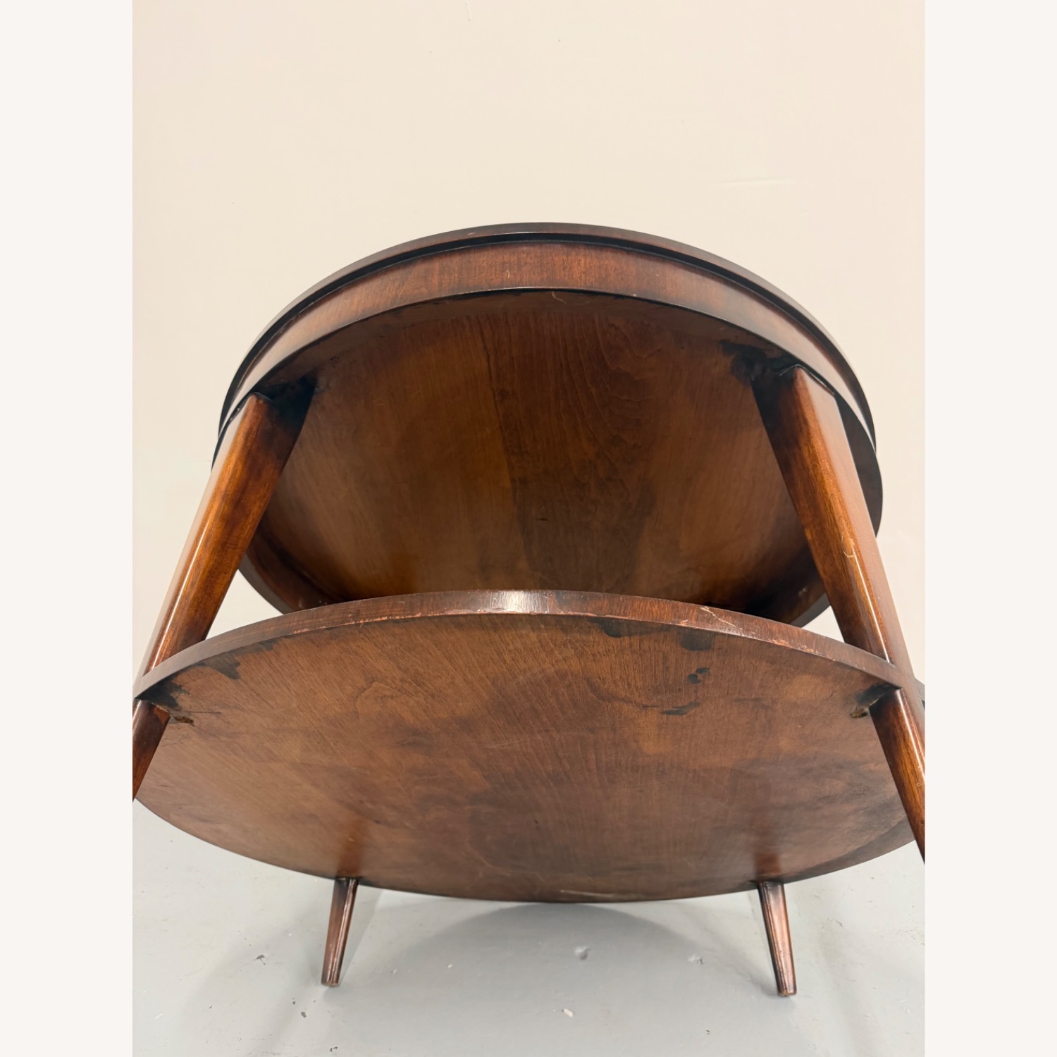 Vintage/Antique Dark Brown Wood Side Table - image-4