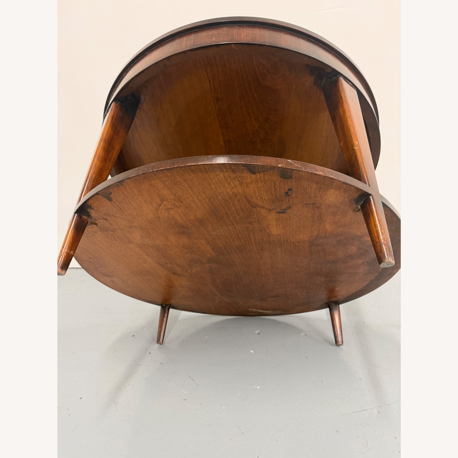 Vintage/Antique Dark Brown Wood Side Table - image-10