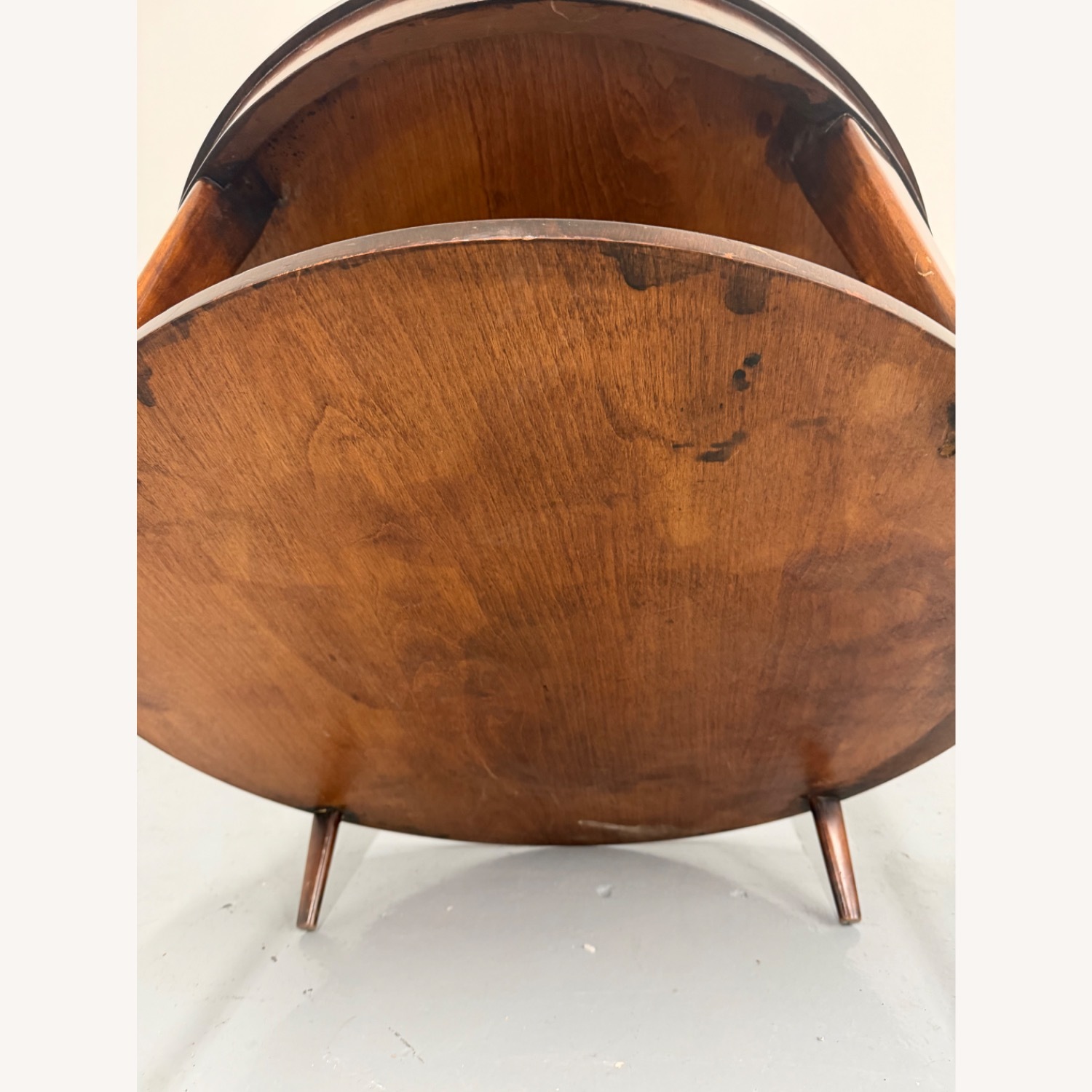 Vintage/Antique Dark Brown Wood Side Table - image-8