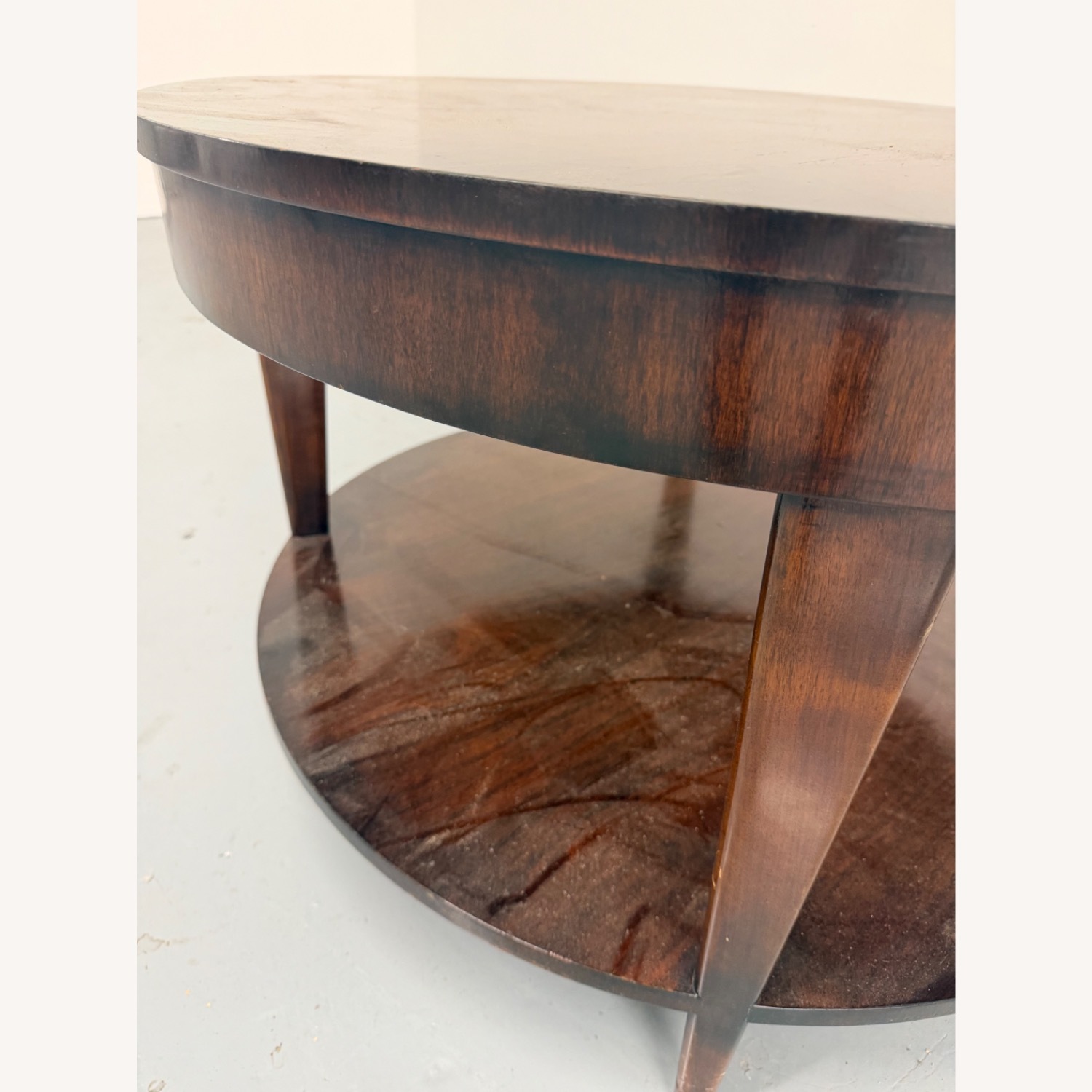 Vintage/Antique Dark Brown Wood Side Table - image-9