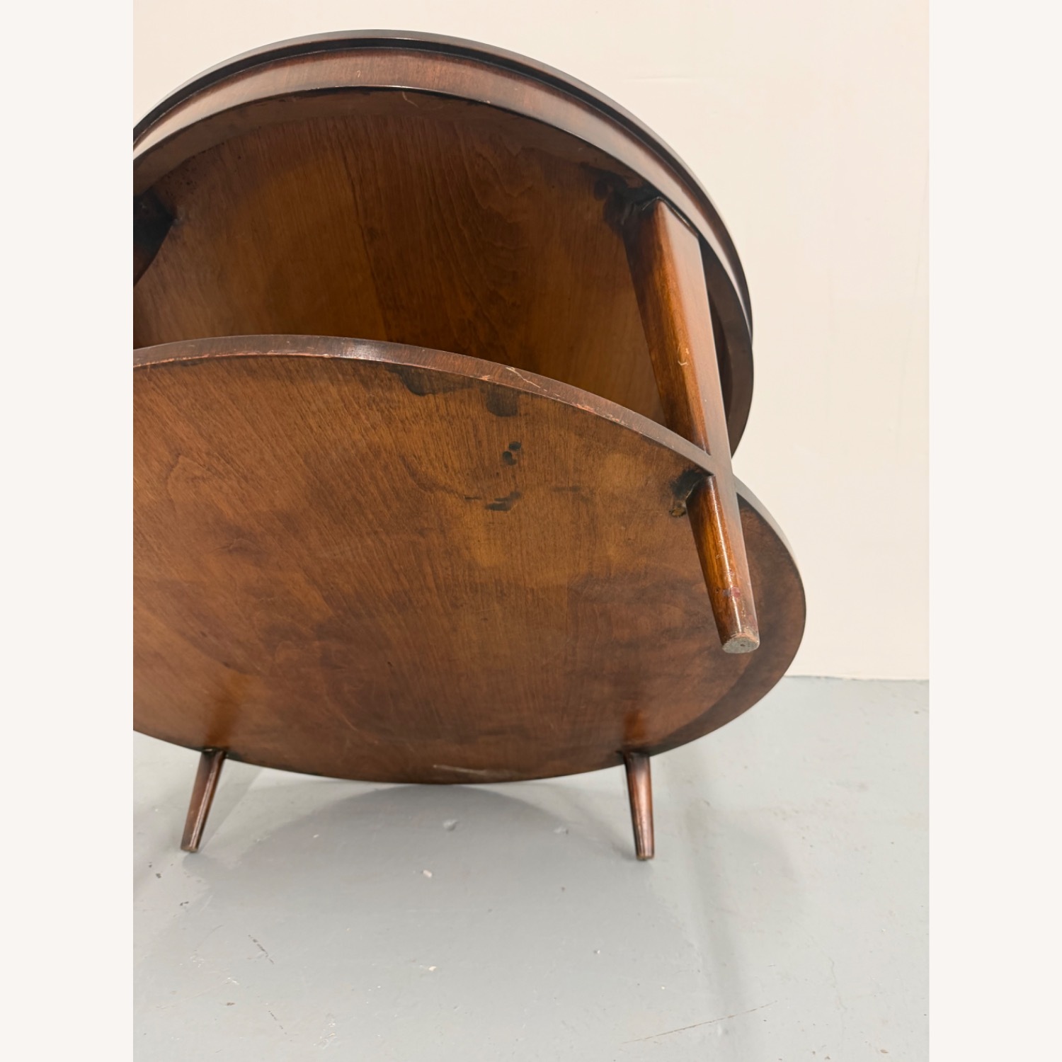 Vintage/Antique Dark Brown Wood Side Table - image-12