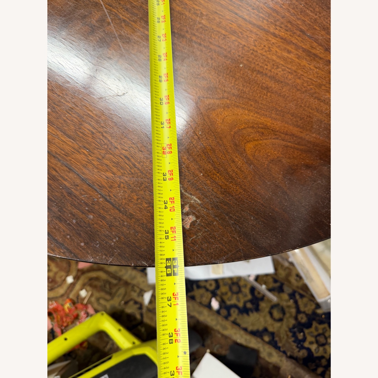 Vintage/Antique Dark Brown Wood Side Table - image-14