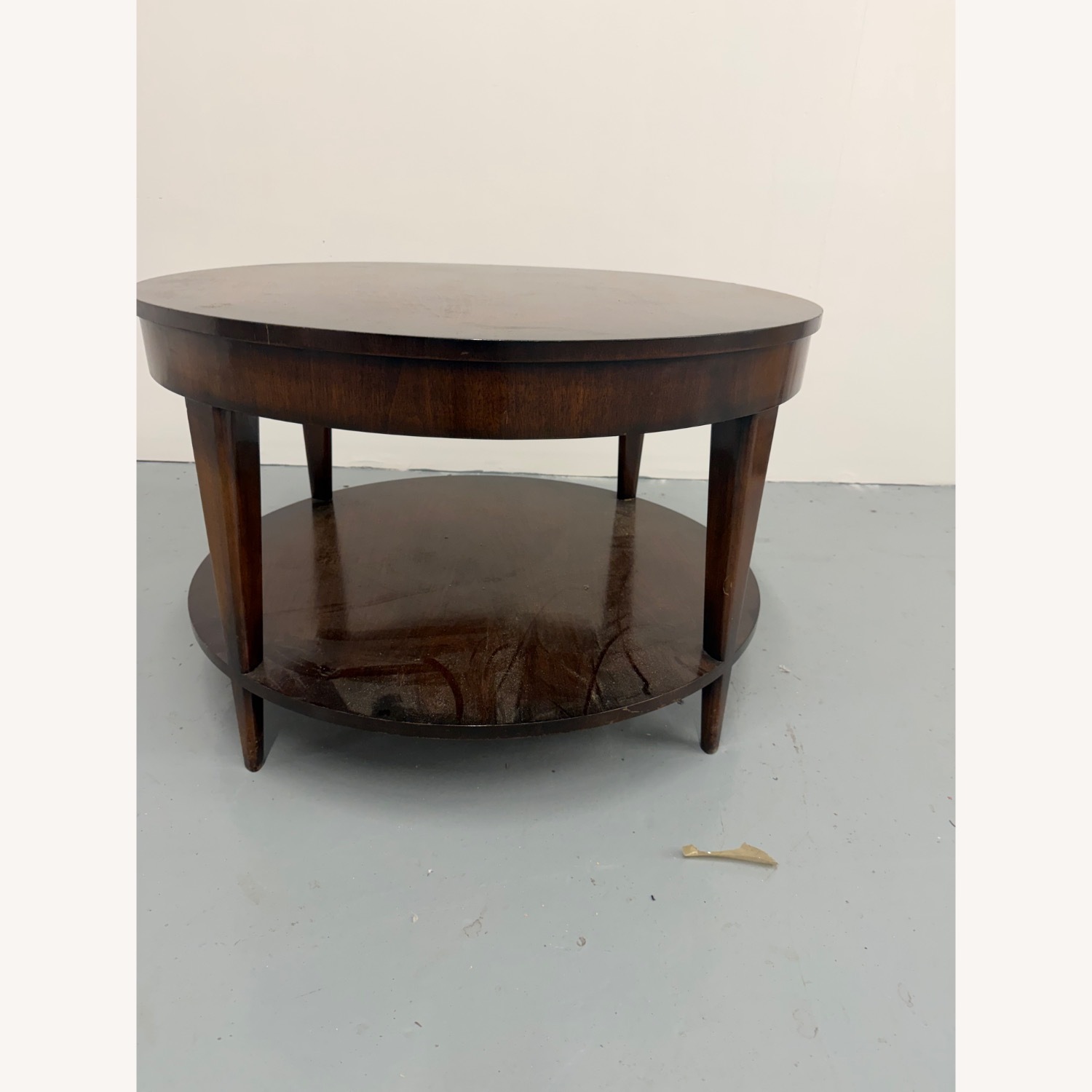 Vintage/Antique Dark Brown Wood Side Table - image-7