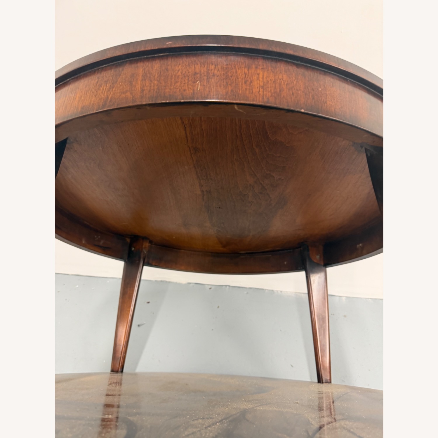 Vintage/Antique Dark Brown Wood Side Table - image-11