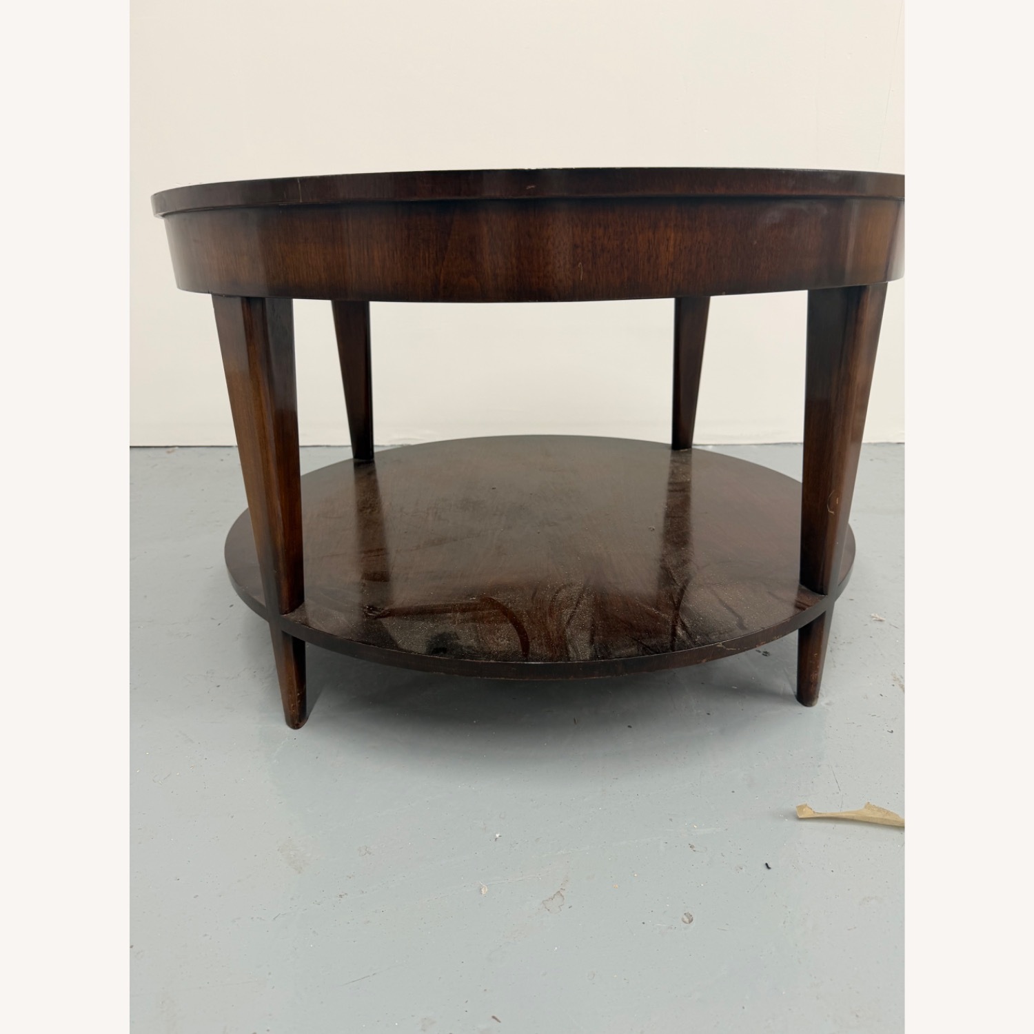 Vintage/Antique Dark Brown Wood Side Table - image-1