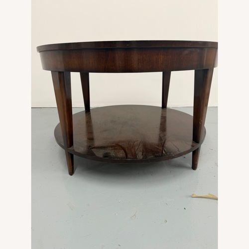 Used Vintage/Antique Dark Brown Wood Side Table for sale on AptDeco