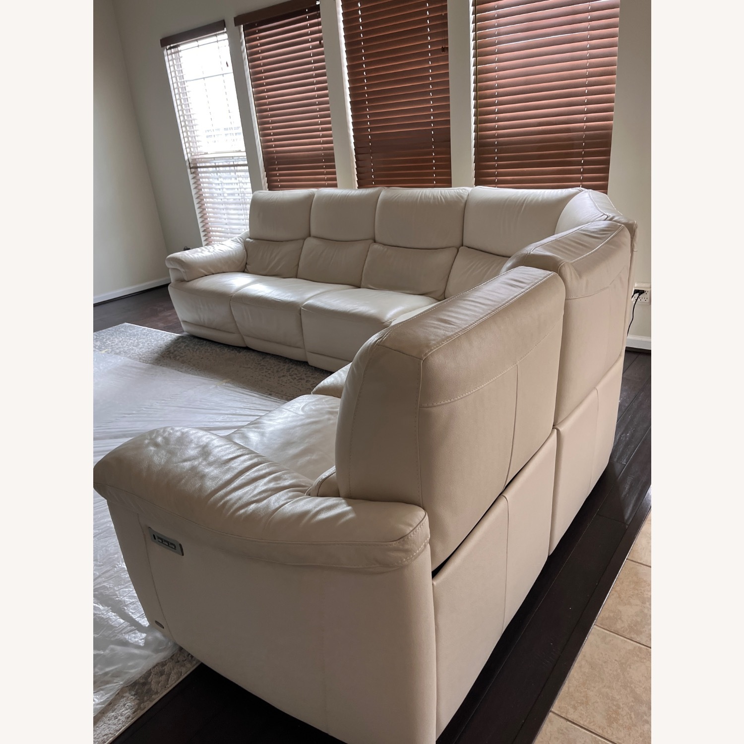Natural Leather 3+ Piece Sectional - image-2