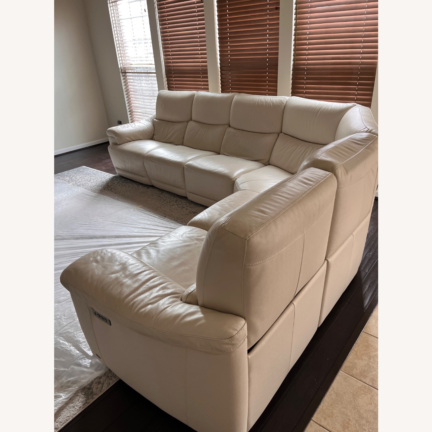 Natural Leather 3+ Piece Sectional - image-3