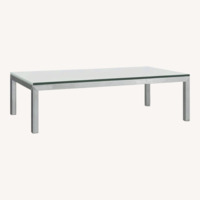Room & Board Parsons Quartz/Stainless Coffee Table