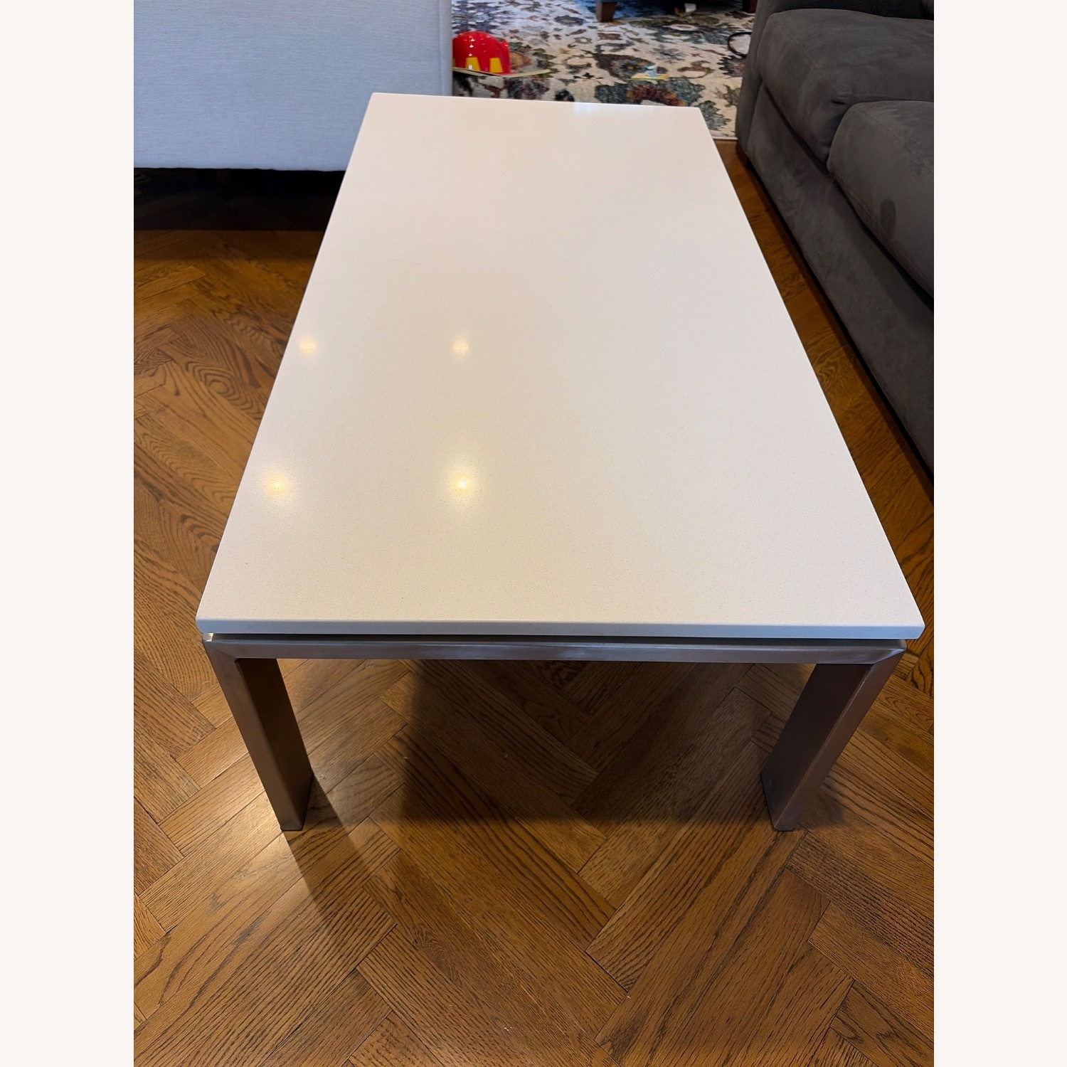 Room & Board Parsons Quartz/Stainless Coffee Table - image-2