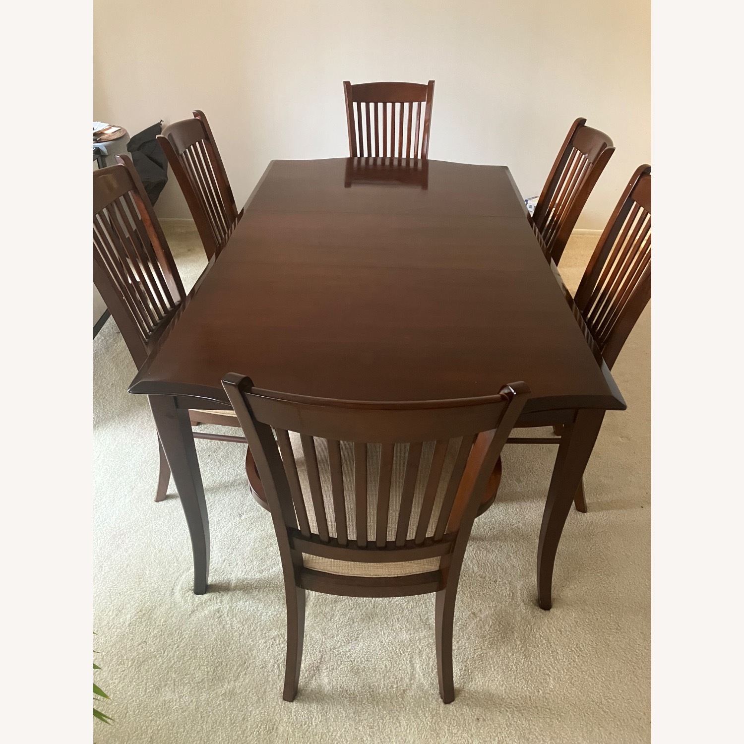 Dark Brown Wood Dining Set - image-2