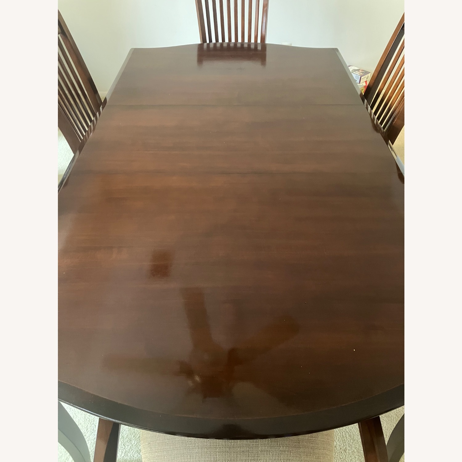 Dark Brown Wood Dining Set - image-3