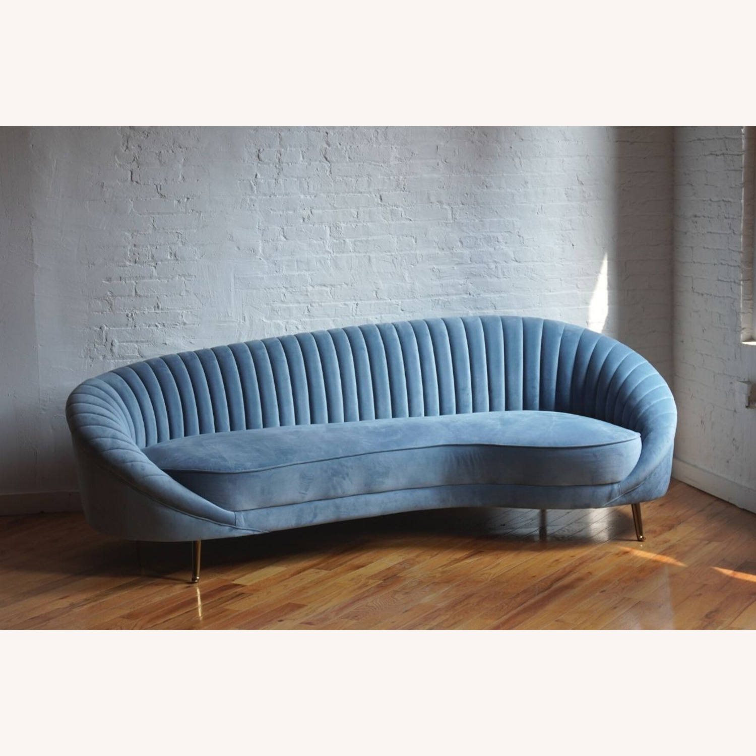 Curved Art Deco Sofa - image-5