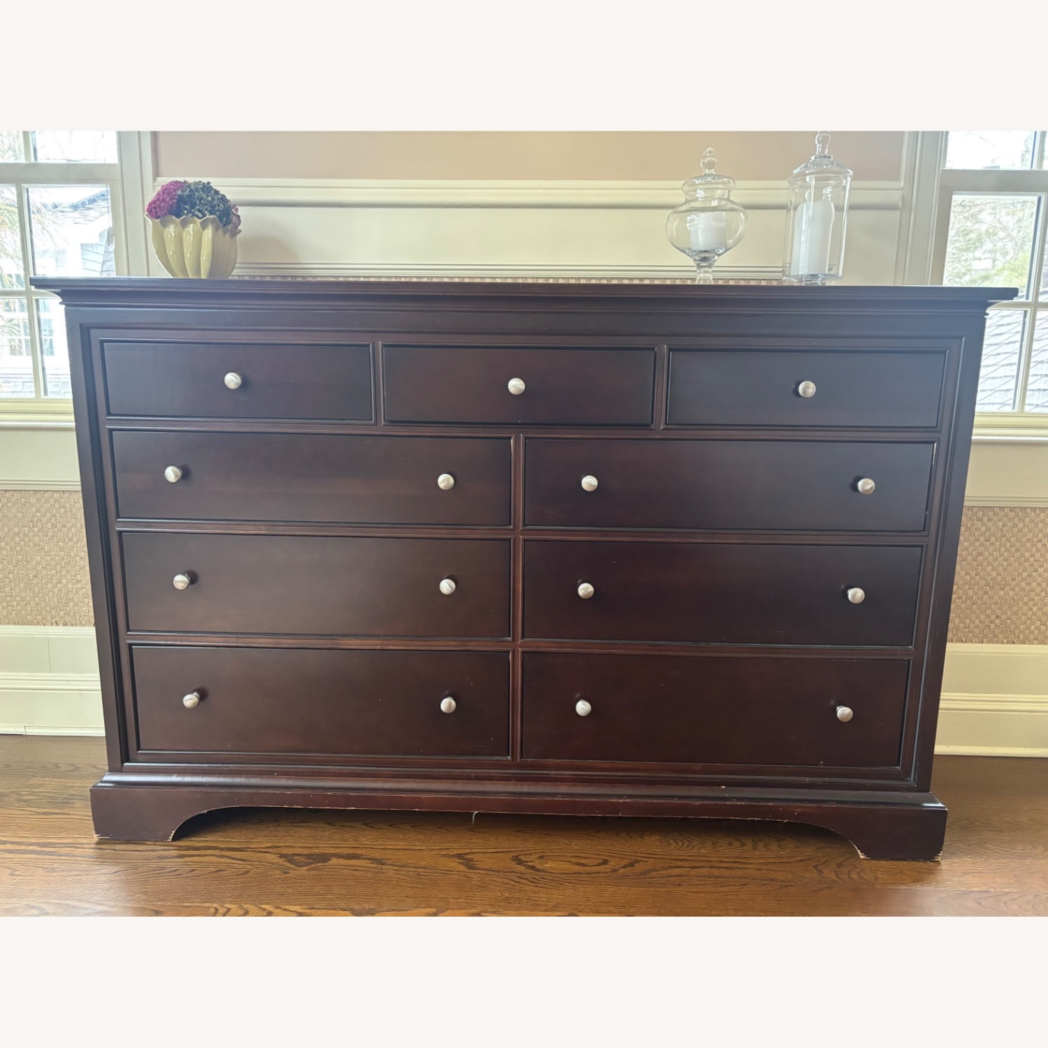 Stanley Furniture Dark Brown Wood Dresser - image-1