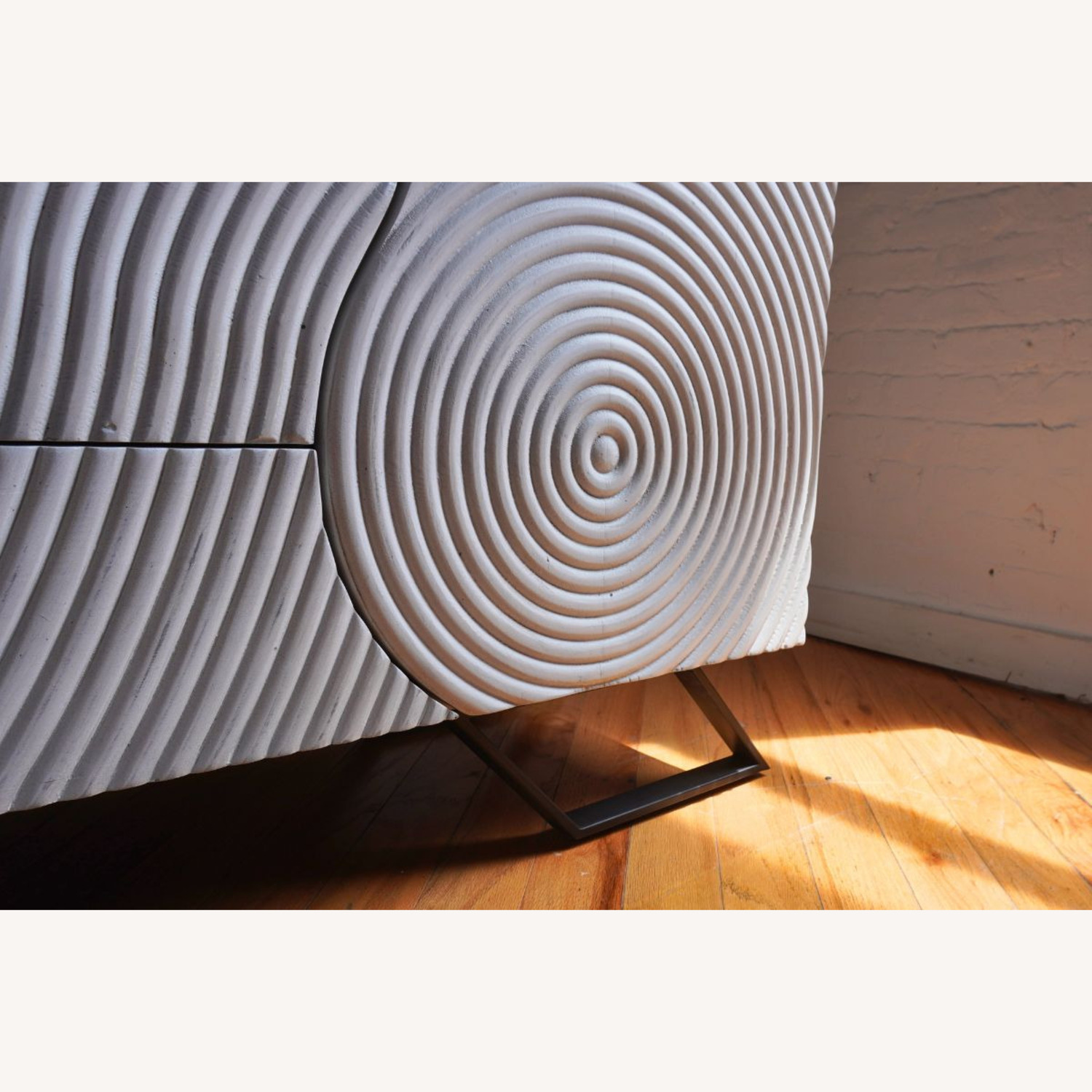 Modern Wooden Engraved Credenza Sideboard - image-3