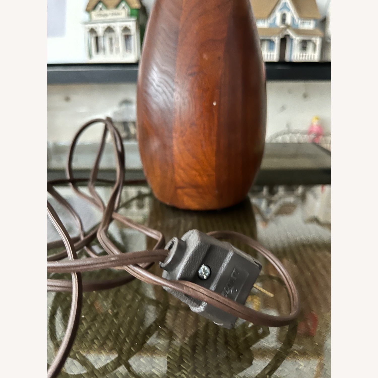 Mid Century Modern Walnut & Brass Lamp-Tony Paul   - image-7