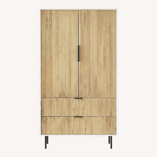 Used West Elm Quinn Natural Wood Armoire for sale on AptDeco