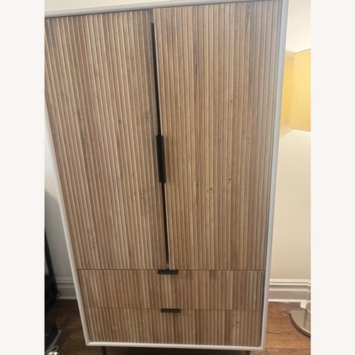 Used West Elm Quinn Natural Wood Armoire for sale on AptDeco