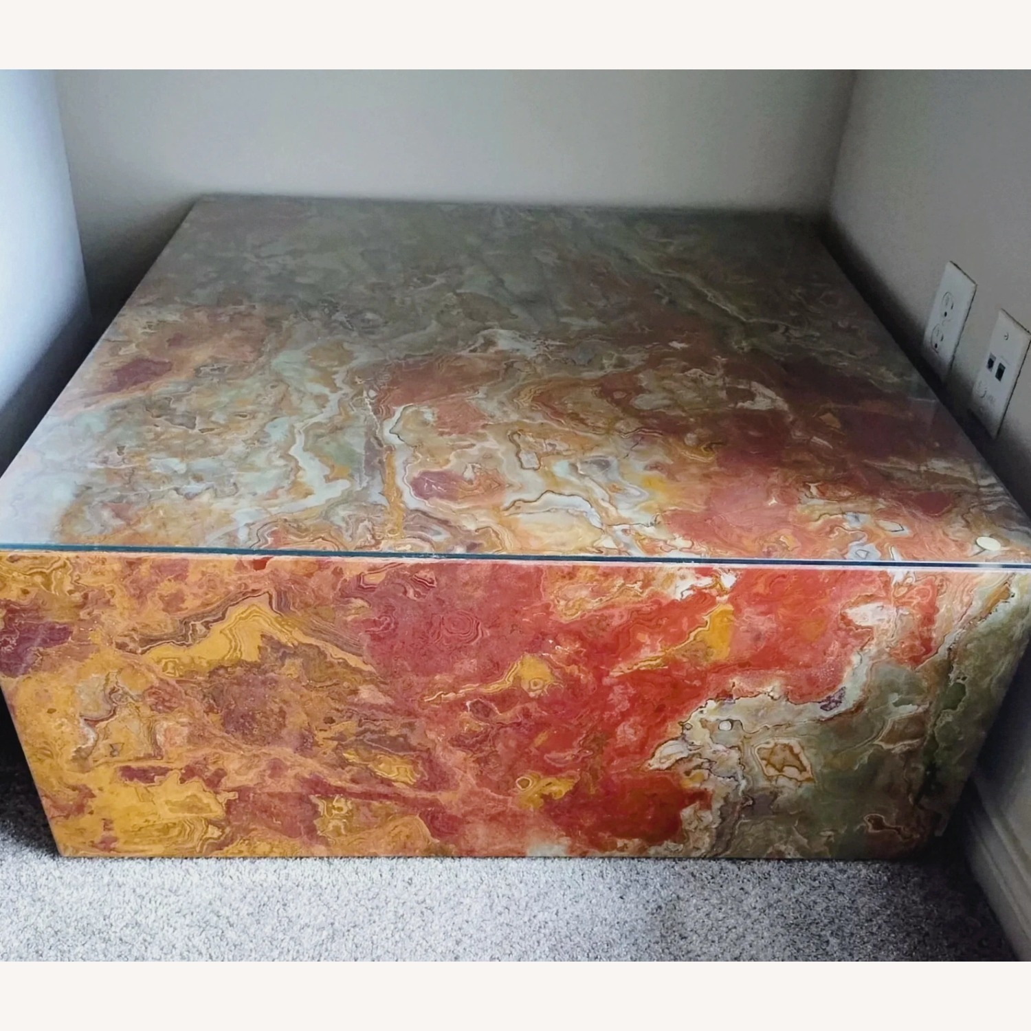 70s Italian Marble Mid-Century Modern Coffee Table - image-11