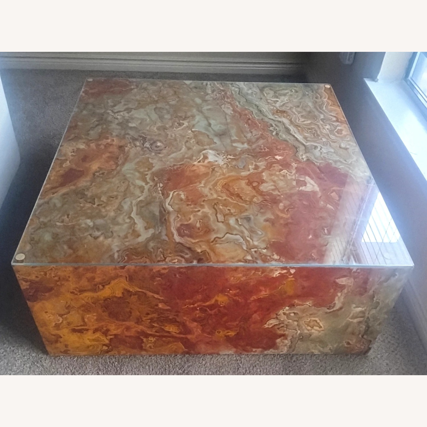 70s Italian Marble Mid-Century Modern Coffee Table - image-9