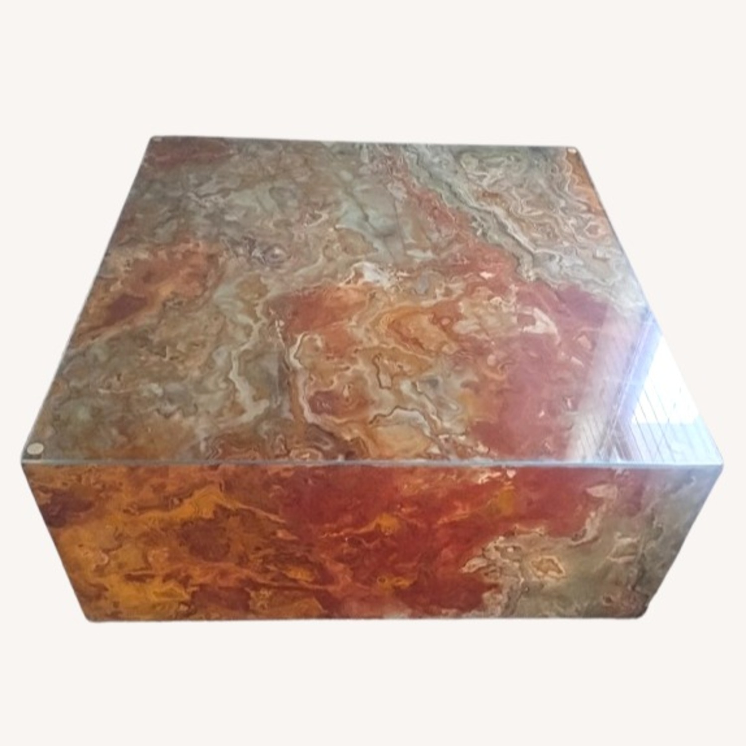 70s Italian Marble Mid-Century Modern Coffee Table - image-3