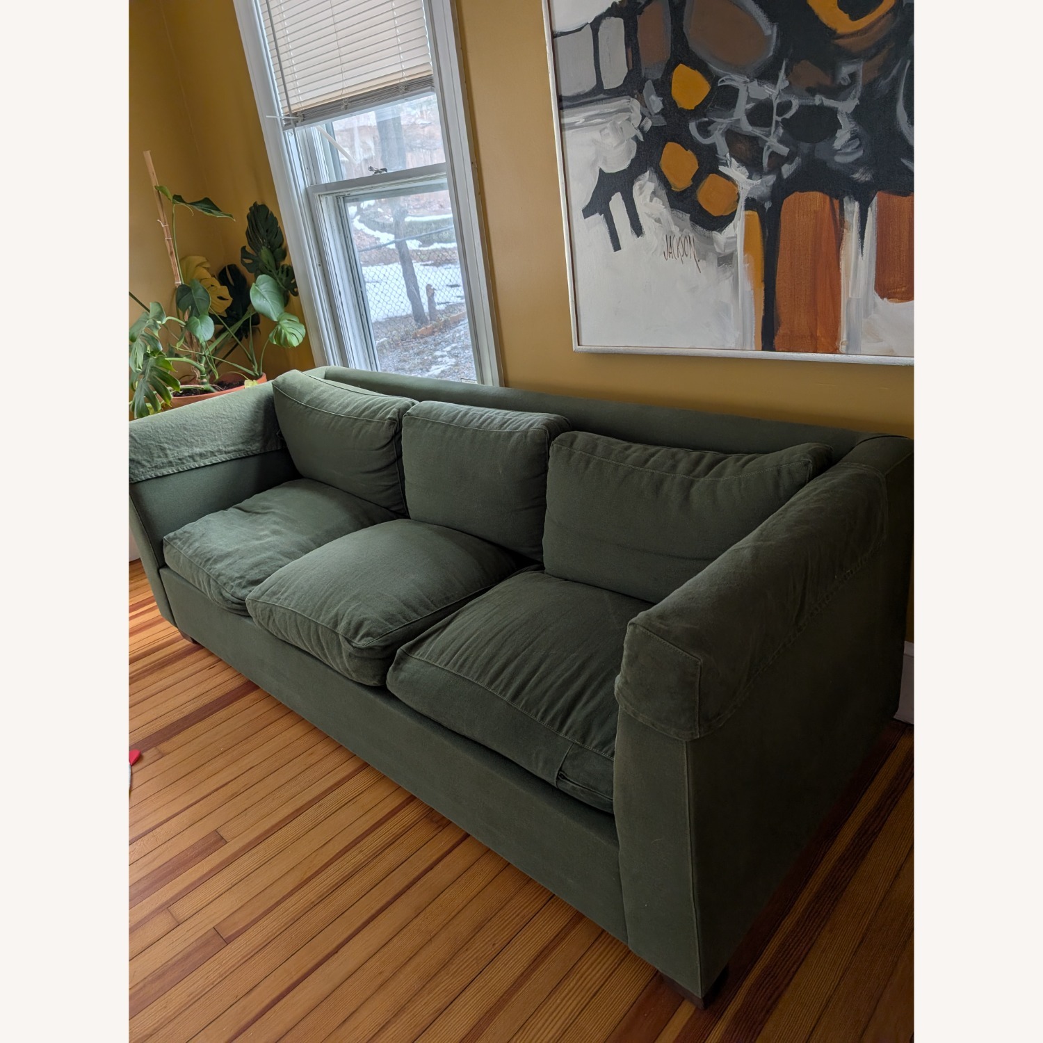 Verona Sofa Green Cotton 3+ Seater Sofa - image-2